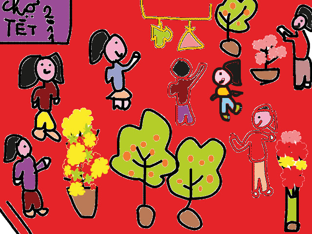 hoa-si-nhi/xem-tranh/105210/Cho-Tet-2011.html