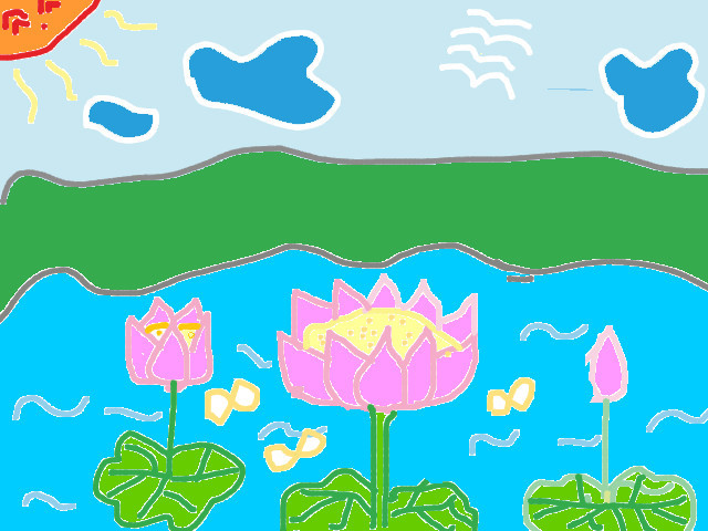 hoa-si-nhi/xem-tranh/105656/sen-mua-xuan.html