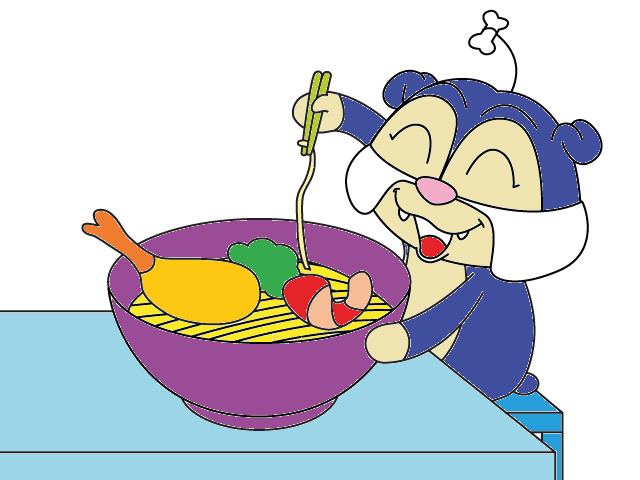 hoa-si-nhi/xem-tranh/116372/cho-bun-an-mi.html