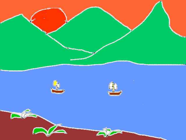 hoa-si-nhi/xem-tranh/11750/Buoi-chieu-tren-song.html