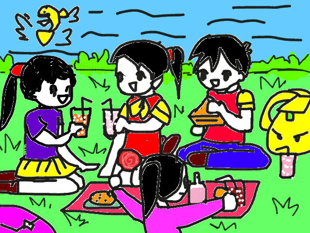 hoa-si-nhi/xem-tranh/119093/chung-em-di-picnic-canh-dong-song.html