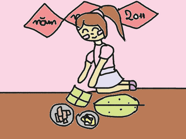 hoa-si-nhi/xem-tranh/121896/banh-chung-mung-tet.html