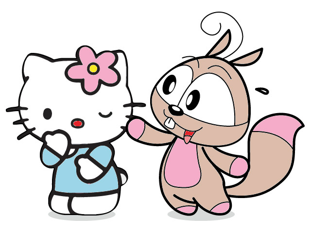 hoa-si-nhi/xem-tranh/132393/SOC-CON-ket-ban-voi-meo-KITTY.html
