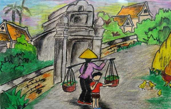 hoa-si-nhi/xem-tranh/153321/canh-que-huong.html