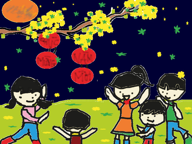 hoa-si-nhi/xem-tranh/155595/Dem-trang-ngay-tet.html