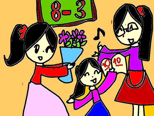 hoa-si-nhi/xem-tranh/156776/8-3-cung-tang-me-qua.html