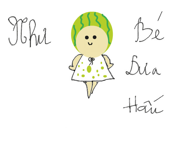 hoa-si-nhi/xem-tranh/157183/be-dua-hau.html
