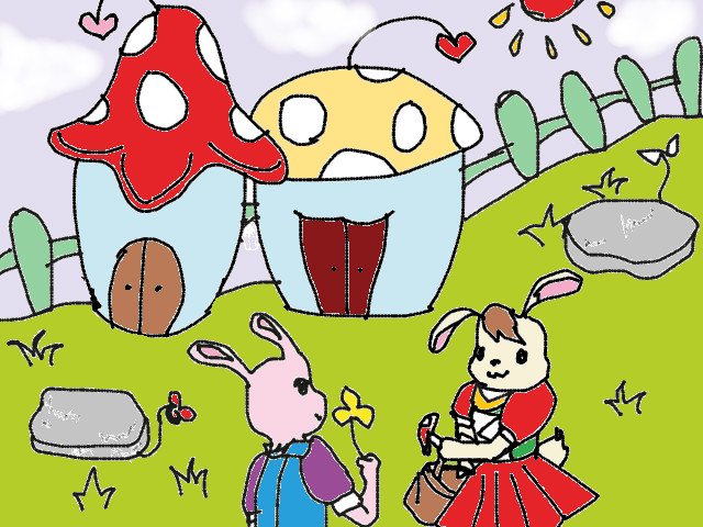 hoa-si-nhi/xem-tranh/160661/Two-Rabbits.html