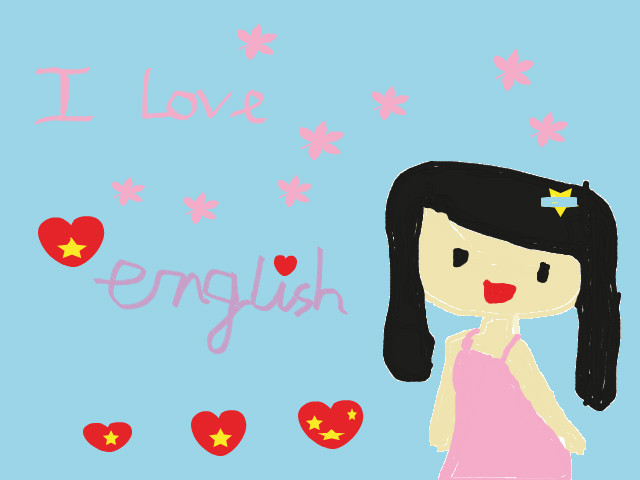 hoa-si-nhi/xem-tranh/163616/i-love-english.html