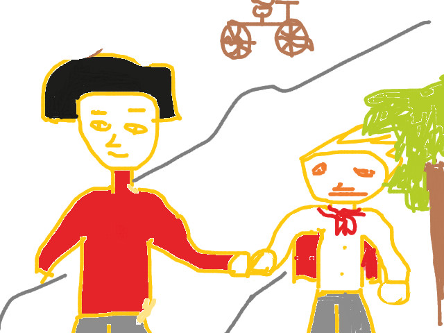hoa-si-nhi/xem-tranh/163843/Me-dat-con-den-truong.html