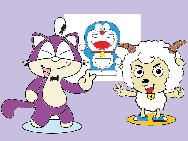 hoa-si-nhi/xem-tranh/165372/Meo-Meo-ve-tranh-Doraemon.html