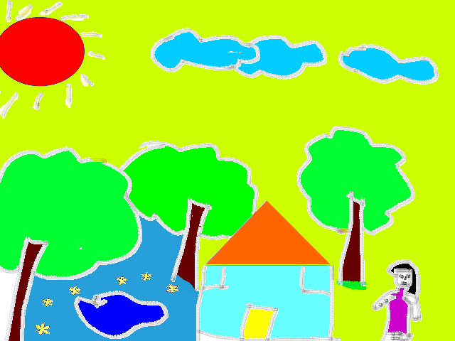 hoa-si-nhi/xem-tranh/165833/Ngoi-nha-que-em.html