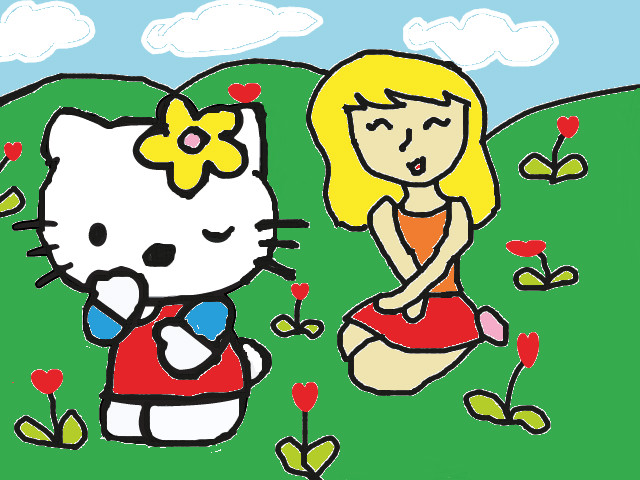 hoa-si-nhi/xem-tranh/167235/Em-va-Kitty.html