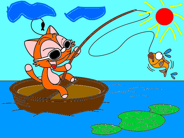 hoa-si-nhi/xem-tranh/17122/meo-meo-di-cau.html