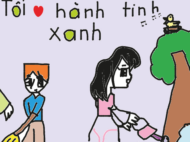 hoa-si-nhi/xem-tranh/171409/hanh-tinh-xanh-mai.html