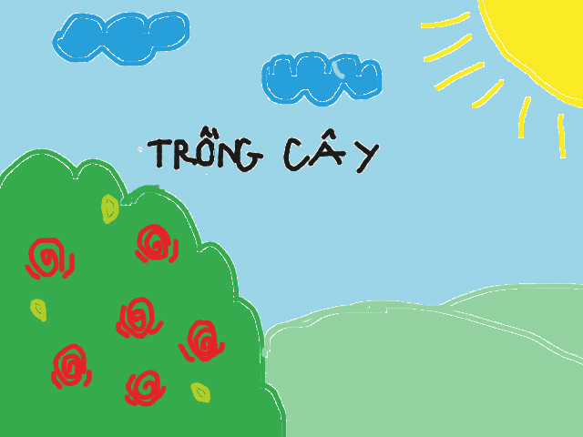 hoa-si-nhi/xem-tranh/173179/Trong-cay-gay-rung.html