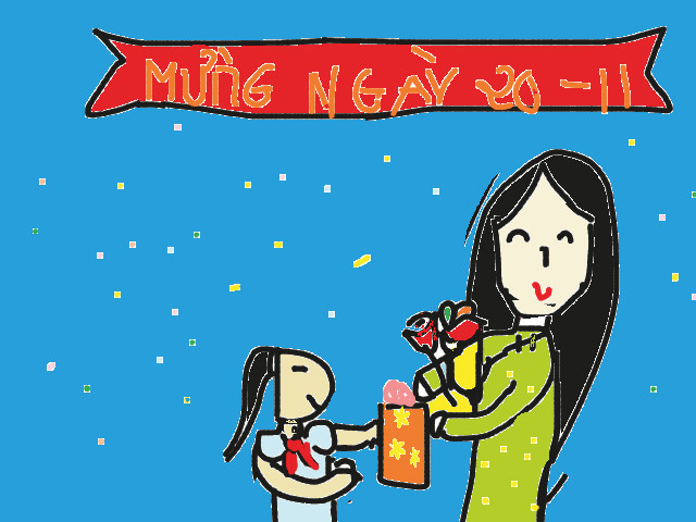 hoa-si-nhi/xem-tranh/177346/mon-qua-nho-tang-co.html