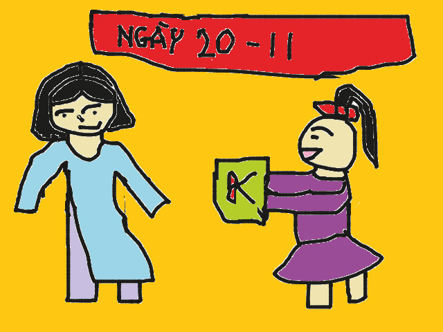 hoa-si-nhi/xem-tranh/179218/Em-tang-qua-cho-co-giao-nhan-ngay-20-thang-11.html