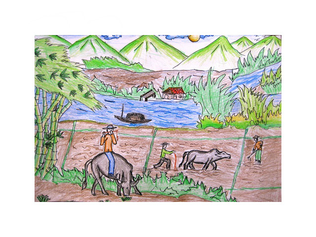 hoa-si-nhi/xem-tranh/180105/Phong-canh-que-huong.html