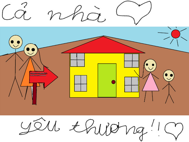 hoa-si-nhi/xem-tranh/186323/Ca-nha-yeu-thuong-nhau.html