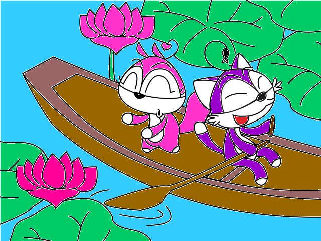 hoa-si-nhi/xem-tranh/187682/Soc-Ut-cheo-thuyen-tren-song.html