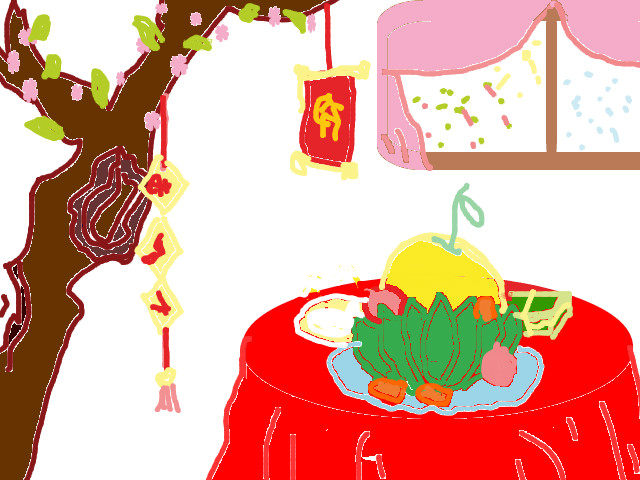 hoa-si-nhi/xem-tranh/192367/Mam-ngu-qua-ngay-Tet.html