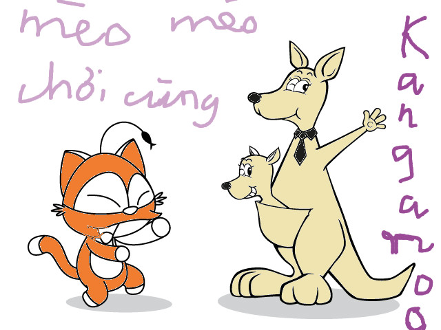 hoa-si-nhi/xem-tranh/192414/Meo-Meo-choi-cung-me-con-Kangaroo.html