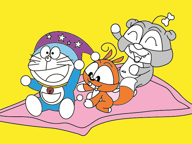 hoa-si-nhi/xem-tranh/193369/Bay-len-cung-phu-thuy-Doraemon.html