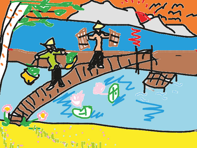 hoa-si-nhi/xem-tranh/194061/Cay-cau-que-em.html