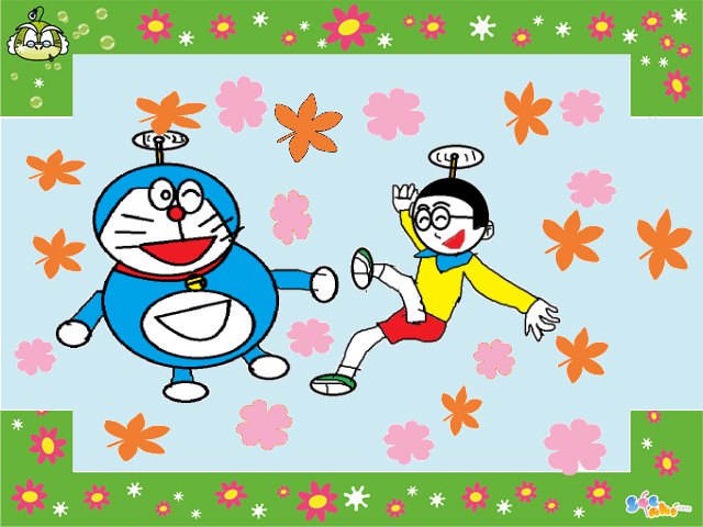 hoa-si-nhi/xem-tranh/201159/bay-cung-Doraemon.html