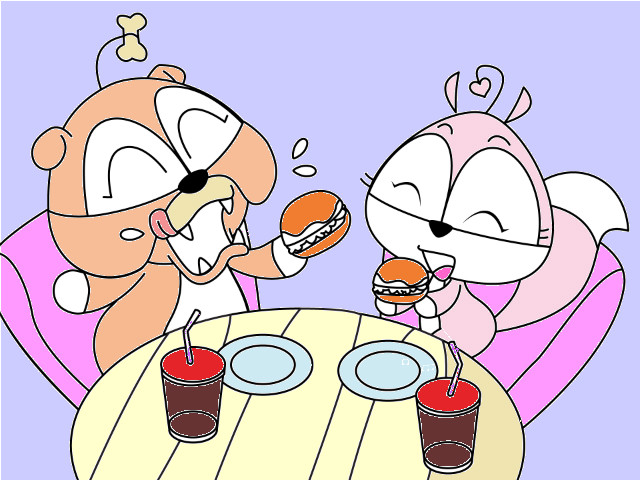 hoa-si-nhi/xem-tranh/202500/Chung-em-dang-an-o-tiem-KFC.html