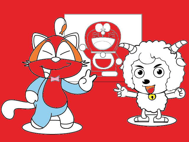 hoa-si-nhi/xem-tranh/208600/Meo-Meo-Cuu-vui-ve-va-Doraemon.html