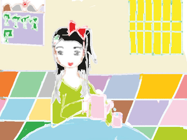 hoa-si-nhi/xem-tranh/210364/be-o-nha-mo-t-mi-nh.html