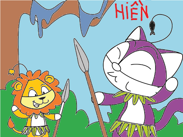 hoa-si-nhi/xem-tranh/211277/Tham-hiem-rung-xanh.html