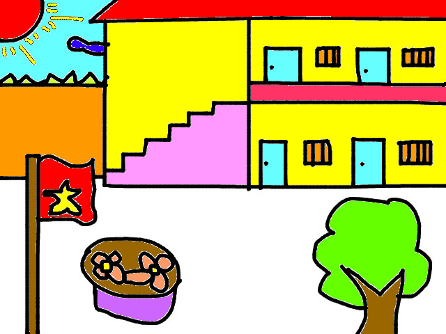 hoa-si-nhi/xem-tranh/21452/Ngoi-Truong-men-yeu-cua-em.html