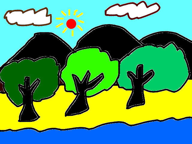hoa-si-nhi/xem-tranh/21556/Mua-he-ben-nui.html