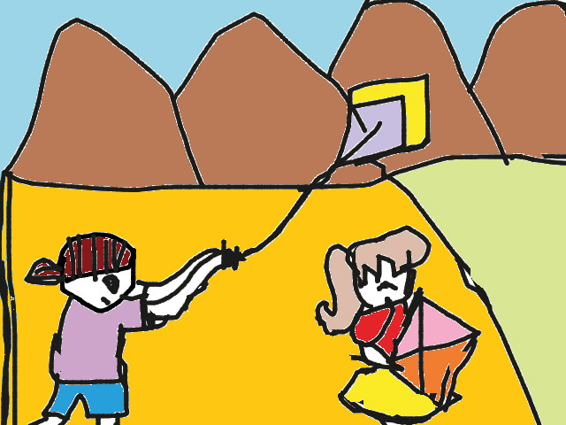 hoa-si-nhi/xem-tranh/216141/Tha-dieu-tren-canh-dong-que.html