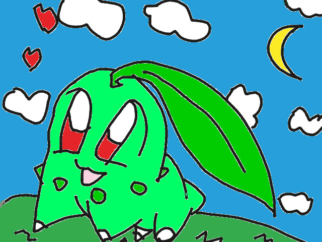 hoa-si-nhi/xem-tranh/219741/Pokemon-Chikorita.html