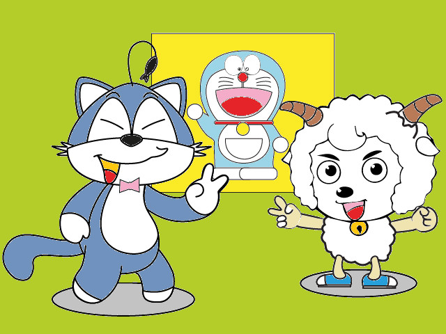 hoa-si-nhi/xem-tranh/223080/Meo-Meo-Cuu-vui-ve-va-Doraemon.html