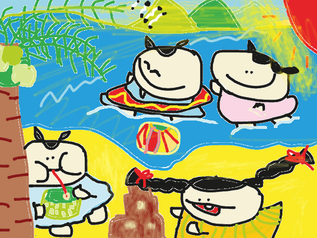 hoa-si-nhi/xem-tranh/224466/vui-choi-bai-bien.html