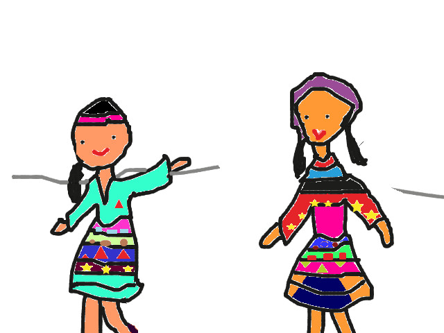 hoa-si-nhi/xem-tranh/224887/cac-ban-gai-dan-toc.html