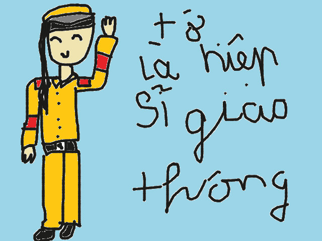 hoa-si-nhi/xem-tranh/226558/to-la-hiep-si-giao-thong.html