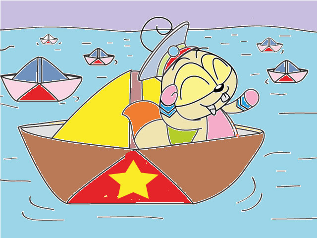 hoa-si-nhi/xem-tranh/226722/an-toan-tren-bien.html