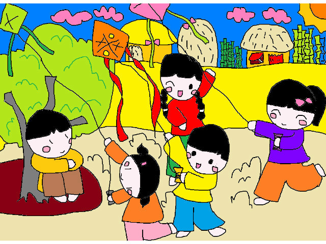 hoa-si-nhi/xem-tranh/231378/chung-em-vui-choi-noi-an-toan.html