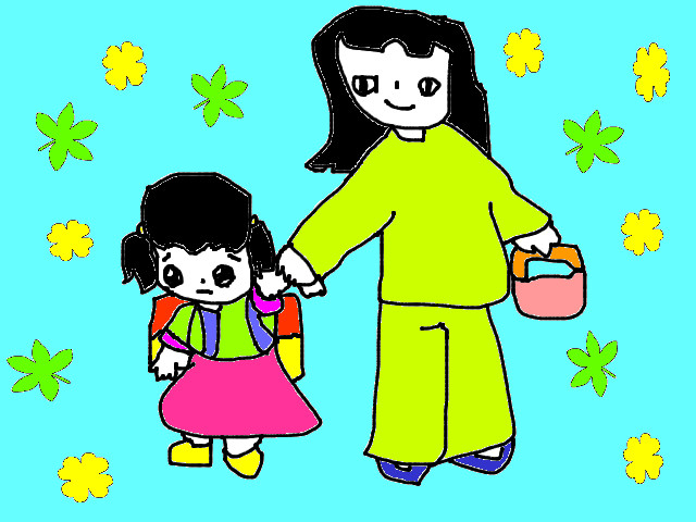 hoa-si-nhi/xem-tranh/23258/lan-dau-tien-di-hoc.html