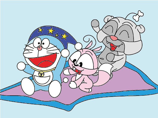 hoa-si-nhi/xem-tranh/234651/Doraemon-tren-tham-than.html