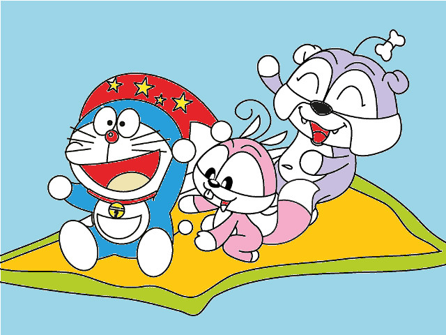 hoa-si-nhi/xem-tranh/234887/Bay-tren-tham-than-cung-Doraemon.html