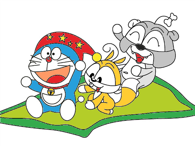 hoa-si-nhi/xem-tranh/235142/soc-nhi-cho-Bun-va-doraemon.html
