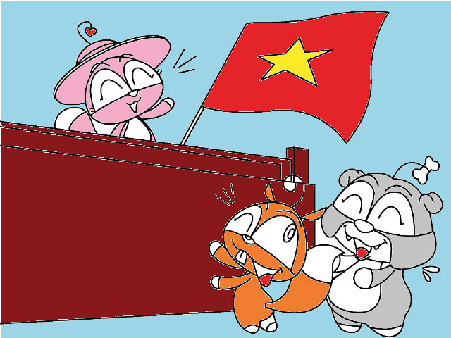 hoa-si-nhi/xem-tranh/235616/Co-do-sao-vang.html