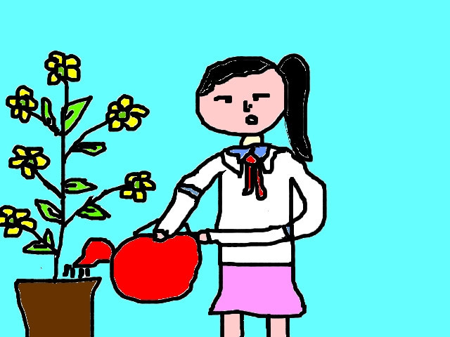 hoa-si-nhi/xem-tranh/36673/Tuoi-nuoc-cho-cay-mai.html